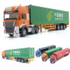 High simulation 1:50 alloy engineering vehicles Maersk semi-mounted container cargo Logistics truck for kids toys