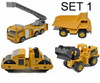 4pcs Mini Metal Alloy Diecasts &amp; Toy Vehicles Crane Hoist Lift Road Roller Grab Excavator Truck Dumper Construction Vehicles