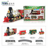 akitoo 1085 Electric simulation vintage rail car Smoke musical train model children's educational toy Christmas birthdsy gift