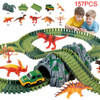 2018 New Magical track Set DIY Flex Racing track funny Dinosaur Jurassic Park  Creative Gift Educational toys for children D30