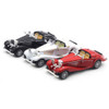 1:28 Mercedes Benz 500K Classical Roadster Car Alloy Model Acousto-optical Pull-back Display Stand Pull Back Toy Car for Child