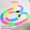 Twister Tracks Bend Flex 360 Loop Glow in the Dark DIY Assembly Luminous Toy Slot Race Track Toy Car with 5 LED Flashing Lights