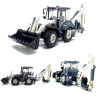 1:50 Two-way Forklift Bulldozer Back Hoe Loader Shovel Alloy Excavator Diecast Model For Baby Birthday Gifts Toys 