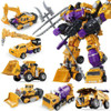 Transformation Robot Cars Kit Diecast Robots Mechanical Truck Toys Excavator Car Kids Toy 6 In 1 Assembled Transform Vehicle