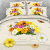 Royal Linen Source 3 PCS PER SET Rainbow Rose Explosion pretty luxury 3d bedding set