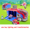 High Quality Safe Eco-friendly Dogs Bus and Building Blocks Toy Bus Funny Model Toys DIY Camp Block Toys for Kids Child Gift