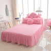 Korean Princess Style Lace Flower Fold Lace Design Duvet Cover Bed Sheet Set 100%Cotton Pink/White/Blue/Red/Purple Bedding Set