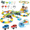 Over 240Pcs DIY Flexible Track Toys Railway Roller Coaster Electric Rail Car Racing Flex Track Toy Gift For Kids