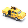 1:32 Diecast Mini Yellow Flashing Musical Pull Back Taxi Alloy Car Model with Sound Light Toys For Children Kids Cars Toys