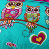 3/4/7pcs owl kids/children 3d bedding twin full queen king size 100% cotton duvet cover flat or fitted sheet pillowcases sets