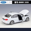 WELLY 1:24 High Simulation Classical Diecast Vehicle BMW335i/535i Metal Alloy Car Model For Boy Children Gift Toy Car Collection