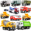 1:50 Alloy Car Series Tow Truck /Trailer Garbage Car/ Construction/Fire Truck/Transport Vehicles With light Sound For Kids Toys