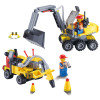 J319 Gift For Kids!196pcs DIY City Engineering Team Assemble Toy Excavator Small Particles Building Blocks Early Educational Toy
