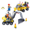 J319 Gift For Kids!196pcs DIY City Engineering Team Assemble Toy Excavator Small Particles Building Blocks Early Educational Toy
