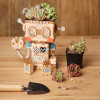 Robud 5 Types Cute Animal Robot Flower Pot Children Adult Creative 3D Wooden Puzzle Game Models &amp; Building Kits Toy FT