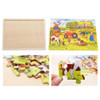 UTOYSLAND 60 Pieces Wooden Jigsaw Puzzle Apple Tree Farm Animals Baby Kids Educational Toys for Children 