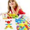 155pcs Montessori Wooden Jigsaw Puzzle Board Set Colorful Baby Educational Wooden Toy for Children Learning Developing Toys