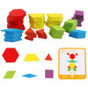 155pcs Montessori Wooden Jigsaw Puzzle Board Set Colorful Baby Educational Wooden Toy for Children Learning Developing Toys