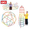 QWZ Baby Puzzle Prajita 100pcs/200pcs Children's Puzzle Straw Blockds Pipette Stitching Assembly Straw Build Blockd Creative Toy