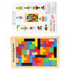 Baby Wooden Tetris Puzzles Toys Colorful Jigsaw Board Kids Children Magination Intellectual Educational Toys For Children Gift