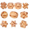 10 pcs/set  3D handmade vintage Ming lock Luban lock wooden toys adults puzzle children adult Christmas gift 