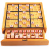 BOHS Wooden Sudoku Board Game- with Book of 100 Sudoku Puzzles - Math Brain Teaser Desktop Toys