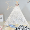  Children Tent Four Poles Cotton Lace Tipi Tent For Girl Play Tent For Kid Wigwam Teepee Baby Cabin Princess Castle Birthday Gift