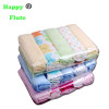 HappyFlute 10pcs/set Pack Baby Washcloths Small Baby Towel Wipes 23cmx23cm Soft Baby Wipes Random Colors Baby Feeding Towels