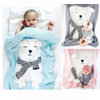 Newborns Envelope Baby Blanket knitted Bear Soft Baby Swaddle Wrap Warm Wool Kids Cotton Bedding Cover newborn photography props