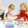 Hot new children's toys acousto-optic rotary candy plate, ice cream Mini candy car, girls ice cream supermarket toys