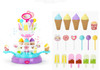The new 25 pcs Children's acousto-optic rotary candy plate, ice cream Mini candy car, girls ice cream supermarket toys