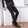 Winter Thermal Warm Flannel Stretch Jeans Mens winter Quality Famous Brand Fleece Pants men Straight flocking Trousers jean male