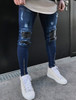 QoolXCWear Famous Brand Designer Slim Fit Ripped Jeans Men Mens Distressed Denim Joggers Knee Holes Washed Destroyed Jeans