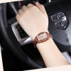prema Genuine leather Quartz watch Rectangle Top Brand  Luxury ladies watch Tonneau wristwatch