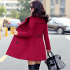 Autumn winter 2024 new fashion women's wool coat double breasted coat elegant bodycon cocoon wool long coat tops LU308