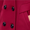 Autumn winter 2024 new fashion women's wool coat double breasted coat elegant bodycon cocoon wool long coat tops LU308