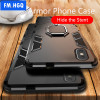 Magnetic Case for iPhone X XR Luxury Metal Magnet Ring Holder Phone Shockproof Back Cover For iphone XS MAX 2 in 1 Phone Shell