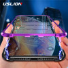 USLION 360 Full Cover Case for iPhone X 8 7 Plus Magnetic Adsorption Metal Cover for iPhone 7 8 Plus Magnet Tempered Glass Case