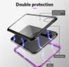USLION 360 Full Cover Case for iPhone X 8 7 Plus Magnetic Adsorption Metal Cover for iPhone 7 8 Plus Magnet Tempered Glass Case