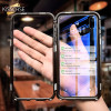 KISSCASE Magnetic Metal Case For iPhone X 6 7 Plus Chic Magnet Tempered Glass Cases For iPhone 6 6S 7 8 Plus X Fundas Capinhas  