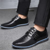 REETENE Plus Size 37-48 Leather Casual Shoes Men High Quality Leather Men Casual Shoes Autumn Leather Shoes For Men Flat Shoes