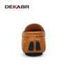 DEKABR Big Size 36~50 High Quality Genuine Leather Men Shoes Soft Moccasins Loafers Fashion Brand Men Flats Comfy Driving Shoes