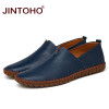 JINTOHO Big Size Men Genuine Leather Shoes Fashion Slip On Shoes For Men Italian Leather Men Loafers Luxury Brand Men Shoes