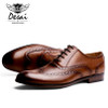 DESAI Brand Full Grain Leather Men Oxford Shoes British Style Retro Carved Bullock Formal Men Dress Shoes Size 38-43