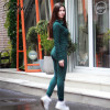 Dulzura front zipper long sleeve hooded jumpsuit 2018 autumn winter women sexy club zip hoodies body suit