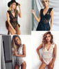 Sexy Lace Bodysuit Women Fashion Hollow Out Black Mesh Jumpsuit Stretchy Playsuit Romper Body Feminino Overalls