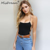 MisDream Sexy Lace Up Black Bodysuit 2018 New Sleeveless Bandage Jumpsuits Bodycon Backless Summer Romper Body Suit Overalls