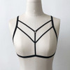  Feitong Fashion Gothic Women Sexy Cage Bra Ladies Halter Elastic Cage Sexy Strappy Bra Bustier Cropped Body Belt Black