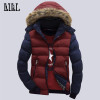 9 Color Fashion Brand Winter Men's Down Jacket With Fur Hood Hat Slim Men Outwear Coat Casual Thick Mens Down Jackets 4XL,UMA347