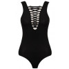 2022 sexy Backless Black red Bodysuits femme body top Women Sleeveless Beachwear romper lace up Slim Cami bikini bather